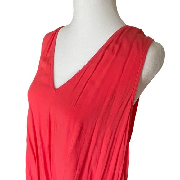 Free People Salmon Pink Tunic Top Shirt Womens Size Medium Oversized Pockets - Picture 4 of 11